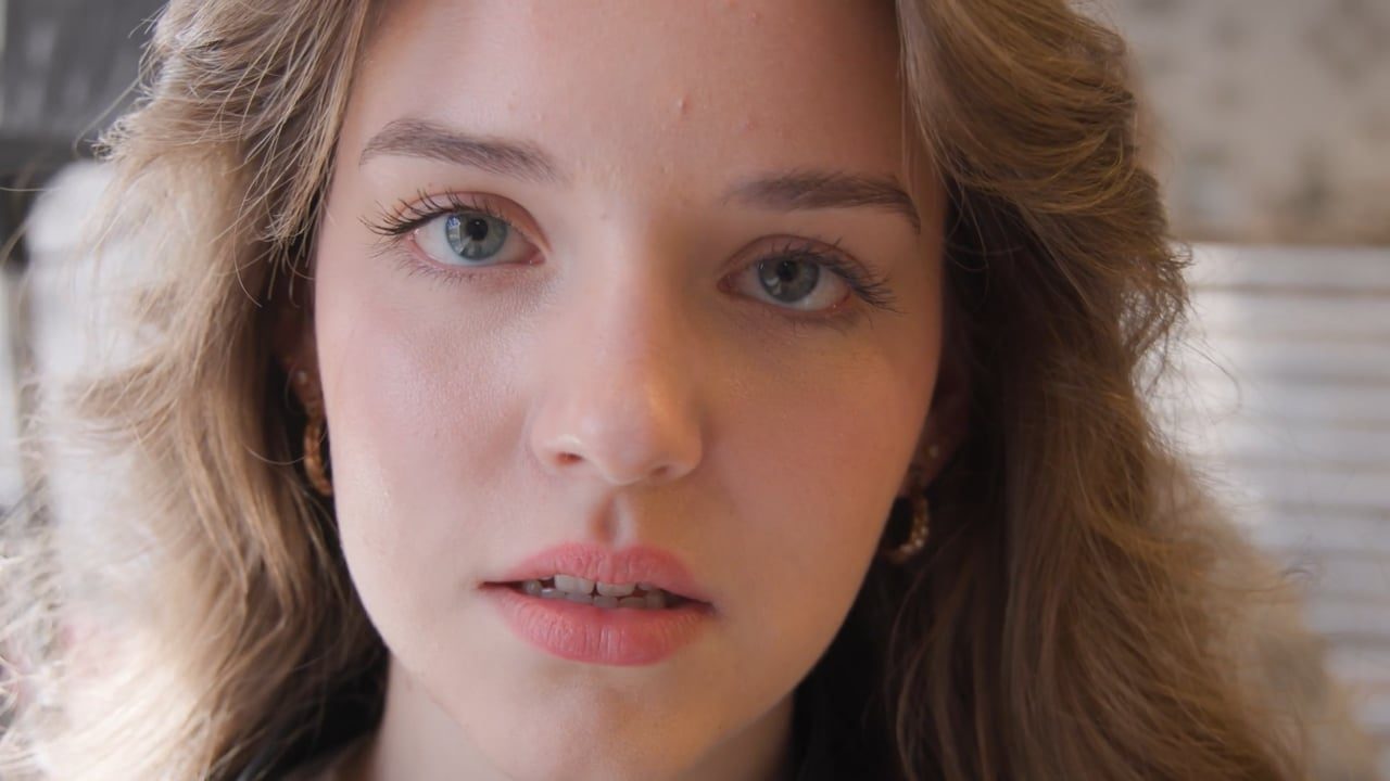 Close-up of a young woman’s face