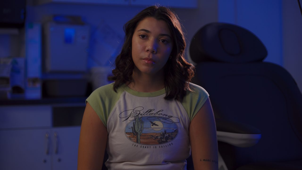 Sophia interviewed in a classroom